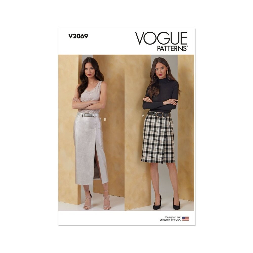 Misses Semi-Fitted Straight Skirt Sewing Pattern‎ Vogue V2069 Size 18-26